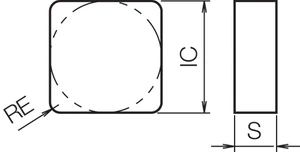 SNG 451T00625AA A66N Grade Ceramic, Indexable Turning Insert