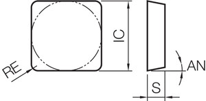SPG 423T00320 A65 Grade Uncoated Ceramic, Indexable Turning Insert