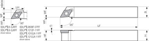 SDLPL 1010JX07FF, Indexable Turning Toolholder SDLPL 1010JX07FF, Indexable Turning Toolholder