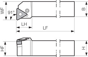 PTFNL 1212F11, Indexable Turning Toolholder