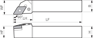 PDJNR 3232P15U, Indexable Turning Toolholder PDJNR 3232P15U, Indexable Turning Toolholder