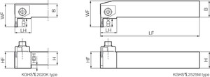 KGHSR 2020K4, External Grooving Toolholder KGHSR 2020K4, External Grooving Toolholder
