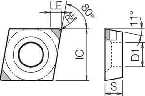 CPGB 321S00435MET KBN25M Grade CBN, Indexable Turning Insert CPGB 321S00435MET KBN25M Grade CBN, Indexable Turning Insert
