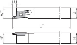 STWR1212F15 Right-Hand, Micro Boring Bar Toolholder STWR1212F15 Right-Hand, Micro Boring Bar Toolholder