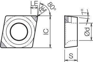 CCMW 21505T00315ME KBN35M Grade Honeycomb CBN, Indexable Turning Insert CCMW 21505T00315ME KBN35M Grade Honeycomb CBN, Indexable Turning Insert
