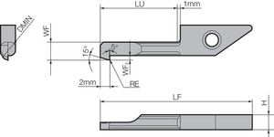 VNBTR 0511003 KW10 Grade Uncoated Carbide, Micro Boring Bar VNBTR 0511003 KW10 Grade Uncoated Carbide, Micro Boring Bar