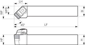 CSSNL 2525M12, Indexable Turning Toolholder CSSNL 2525M12, Indexable Turning Toolholder