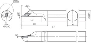 S12MSVJCL0816A Left-Hand, Positive Rake, Boring Bar