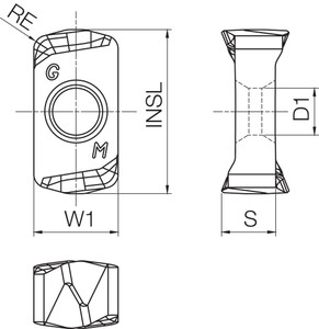 LOGU 030310ERGM PR1810 Grade PVD Carbide, Indexable Milling Insert LOGU 030310ERGM PR1810 Grade PVD Carbide, Indexable Milling Insert
