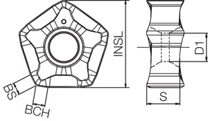 PNMU 0905XNERGM PR1835 Grade PVD Carbide, Indexable Milling Insert PNMU 0905XNERGM PR1835 Grade PVD Carbide, Indexable Milling Insert