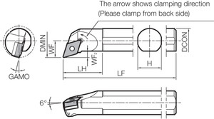 S25RPDQNL1532 Left-Hand, Negative Rake, Boring Bar
