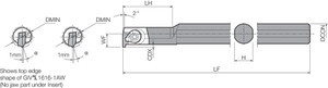 GIVR 25251CW, Internal Grooving Toolholder GIVR 25251CW, Internal Grooving Toolholder