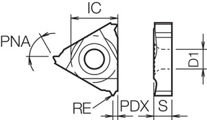 16ER 11W TC60 Grade Uncoated Cermet, Indexable Threading Insert