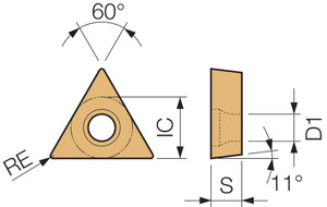 TPGB 2151 TN610 Grade Uncoated Cermet, Indexable Turning Insert