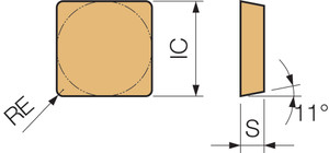 SPGR 321L TN610 Grade Uncoated Cermet, Indexable Turning Insert SPGR 321L TN610 Grade Uncoated Cermet, Indexable Turning Insert
