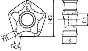 PNMU 0905XNERSM PR1810 Grade PVD Carbide, Indexable Milling Insert