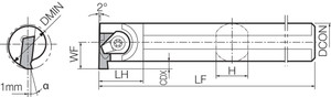 GIVR 40322C, Internal Grooving Toolholder GIVR 40322C, Internal Grooving Toolholder