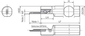 S250GSVNR12SN Right-Hand, Micro Boring Bar Toolholder S250GSVNR12SN Right-Hand, Micro Boring Bar Toolholder