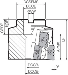 MSR 063R2 Inch Bore Diameter, 90 Degree Face Mill