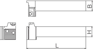 KGDSL 2525C, External Grooving Toolholder