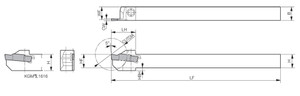 KGML 1616JX3, External Grooving Toolholder KGML 1616JX3, External Grooving Toolholder