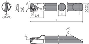 C080XSTLPR09100EZP Right-Hand, Positive Rake, Boring Bar C080XSTLPR09100EZP Right-Hand, Positive Rake, Boring Bar