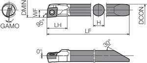 C080XSCLCR06100EZP Right-Hand, Positive Rake, Boring Bar C080XSCLCR06100EZP Right-Hand, Positive Rake, Boring Bar