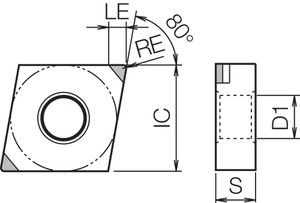 CNGA 433S00515MEW KBN10M Grade CBN, Indexable Turning Insert CNGA 433S00515MEW KBN10M Grade CBN, Indexable Turning Insert