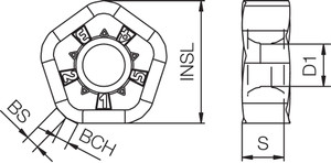 PNMU 1205ANERGH PR015S Grade PVD Carbide, Indexable Milling Insert PNMU 1205ANERGH PR015S Grade PVD Carbide, Indexable Milling Insert