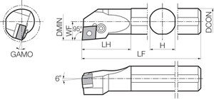 S20QPCLNL0927 Left-Hand, Negative Rake, Boring Bar