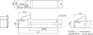 KGDL 163T20JCT, Coolant-Through External Grooving Toolholder KGDL 163T20JCT, Coolant-Through External Grooving Toolholder