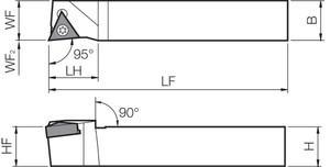 STLNR 1212K09FF, Indexable Turning Toolholder STLNR 1212K09FF, Indexable Turning Toolholder