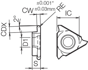 GBA 43L300150R PR1625 Grade PVD Carbide, Indexable Grooving Insert GBA 43L300150R PR1625 Grade PVD Carbide, Indexable Grooving Insert