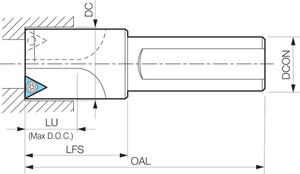 12 SHCSCB 1/2", Counterbore for Socket Head Cap Screw