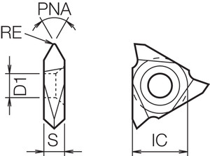 TT 32L6001 PR1115 Grade PVD Carbide, Indexable Threading Insert TT 32L6001 PR1115 Grade PVD Carbide, Indexable Threading Insert