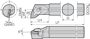 S25SWWLNR0834E Right-Hand, Negative Rake, Boring Bar