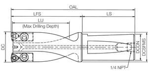 CD2660C, Coremaster CoreDrill 2.6598-2.7598" Cutting Diameter, Indexable Insert Drill CD2660C, Coremaster CoreDrill 2.6598-2.7598" Cutting Diameter, Indexable Insert Drill