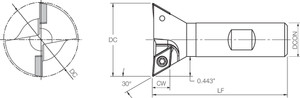 DC2163, Standard Length Shank, 30 Degree Dovetail End Mill DC2163, Standard Length Shank, 30 Degree Dovetail End Mill