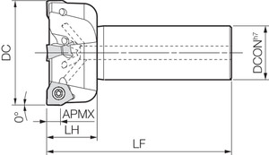 MFWN 90080RS325T Standard Length Shank, 90 Degree End Mill