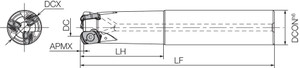 MFH 32S32045T, MFH-Max, Standard Length Shank, High-Feed End Mill MFH 32S32045T, MFH-Max, Standard Length Shank, High-Feed End Mill