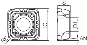 SCMT 110410XMI PR1535 Grade PVD Carbide, Indexable Drilling Insert SCMT 110410XMI PR1535 Grade PVD Carbide, Indexable Drilling Insert