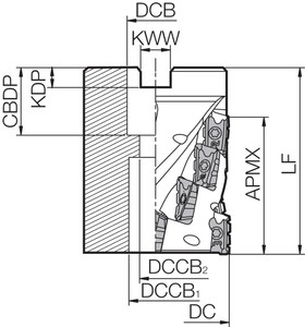 MECH 080R1746TM (MEC Series), Helical Shell Mill