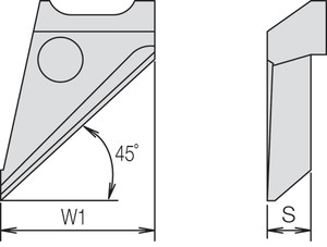 CT08T245A PR0315 Grade PVD Carbide, Indexable Chamfering Attachment Insert CT08T245A PR0315 Grade PVD Carbide, Indexable Chamfering Attachment Insert