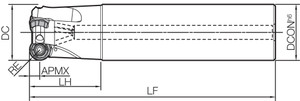 MRX 32S32123T RAD-6 Series, Standard Length Shank, Radius End Mill MRX 32S32123T RAD-6 Series, Standard Length Shank, Radius End Mill