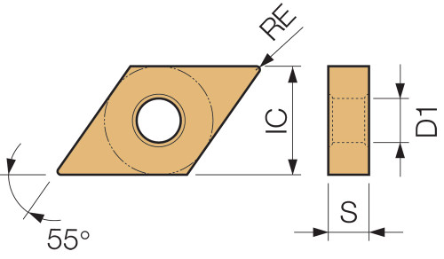 DNMG 442PQ PV710 Grade PVD Cermet, Indexable Turning Insert