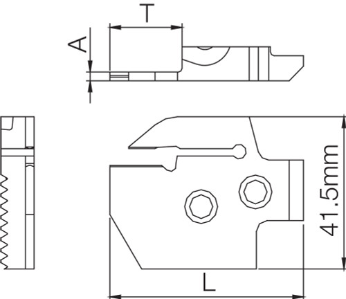 KGDL 3T20C, External Grooving & Cut-Off Blade