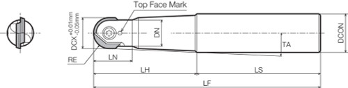 MRF 20S25 Standard Length Shank, Ball Nose End Mill