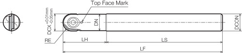 MRF 12S12 Standard Length Shank, Ball Nose End Mill