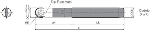 MRFW 12S12150 Standard Length Shank, Ball Nose End Mill