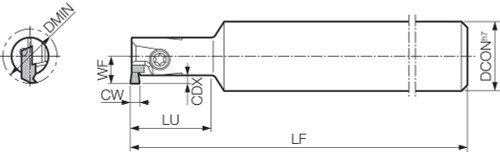 MGI 14201SS, Standard Length Shank, Grooving End Mill